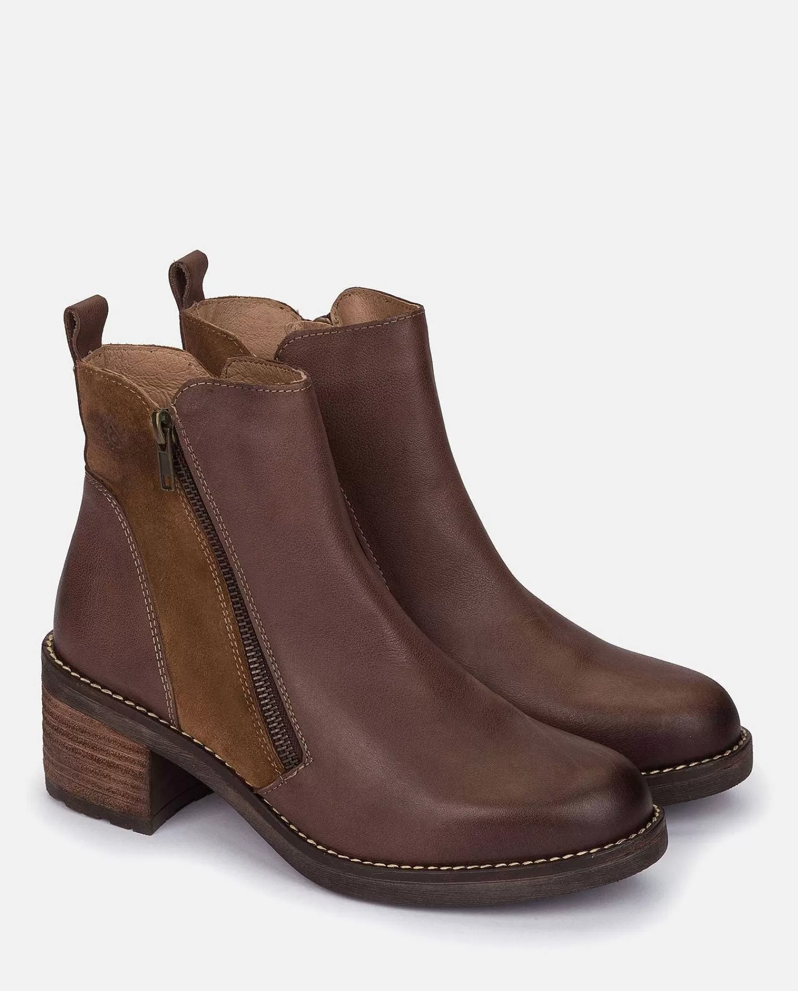 Mujer Yokono Botin De Tacon Mesina 002 Marron