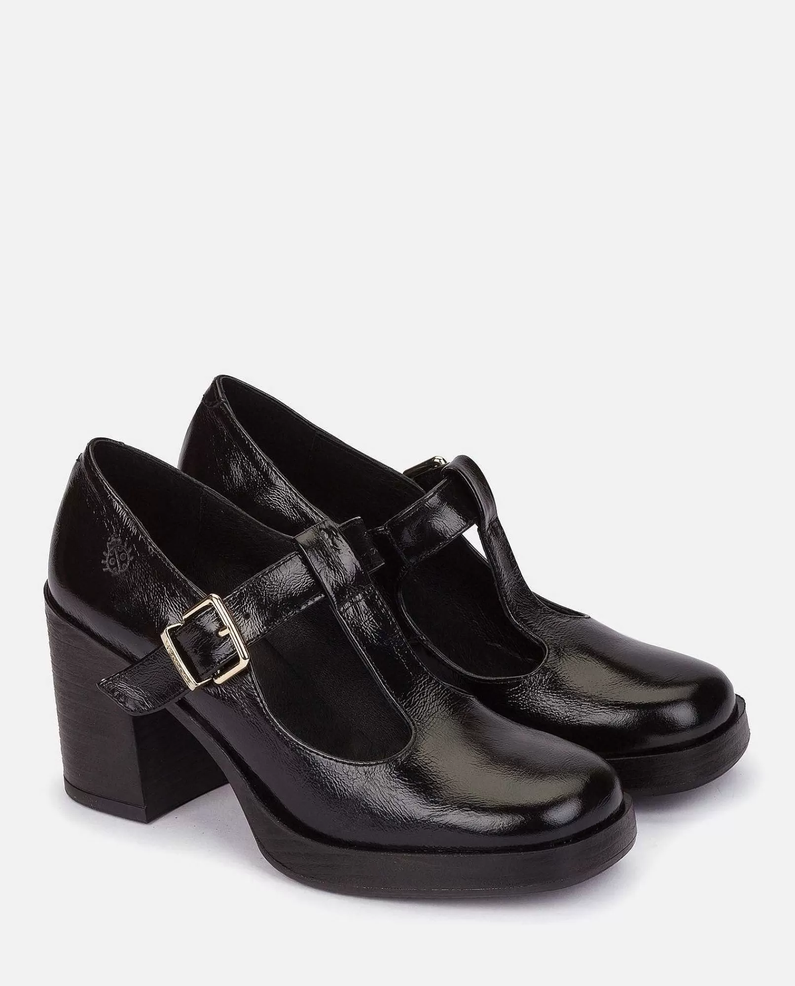 Mujer Yokono Zapato De Tacon Kolin-002 Negro